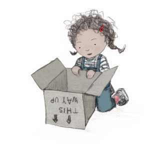Sandy Horsley illustration - girl with box 2