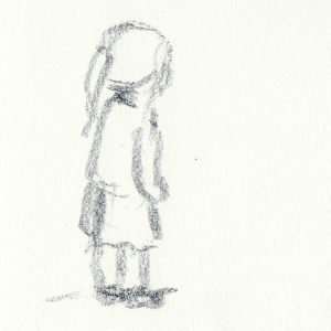 S.Horsley drawing - lone girl